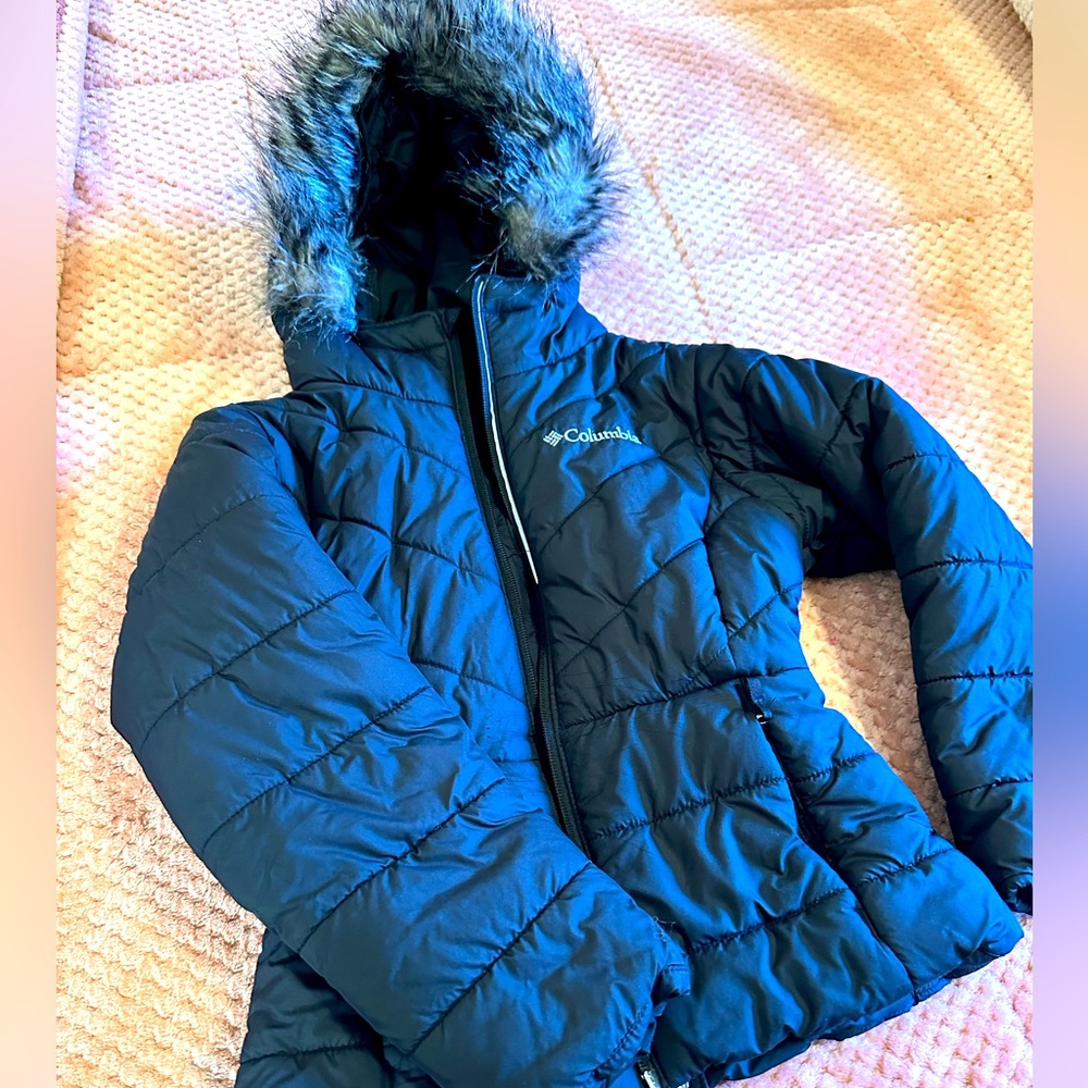 Columbia Puffer Wingee Jacket Girls Size XS Black